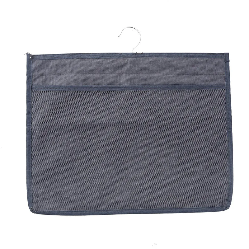 3 сетки нижнее белье подвесной мешок Ткань Оксфорд шкаф Органайзер двусторонняя сумка для хранения для носков бюстгальтер шарфы гардероб Органайзер - Цвет: Grey