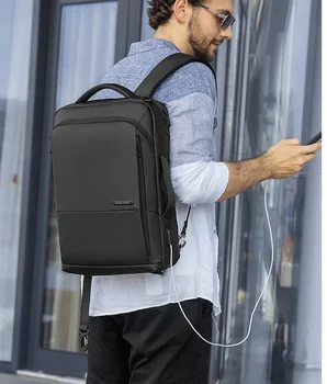 

LW0148 Travel Backpack Large Capacity Teenager Male Mochila Anti-thief Bag USB Charging 15.6 inch Laptop Backpack Waterproof