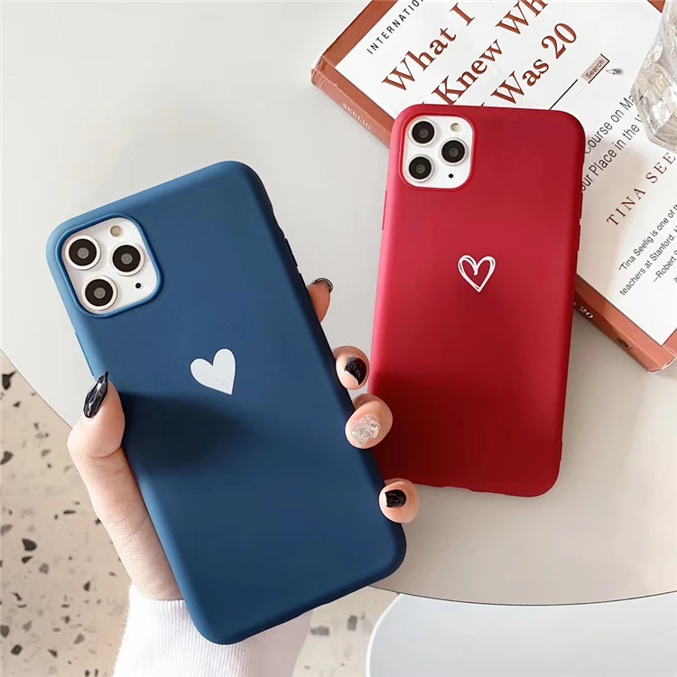 Пары стиль красный любовь сердца чехол s для iphone XR X XS Max 6 7 8 Plus 11 11Pro Симпатичные из