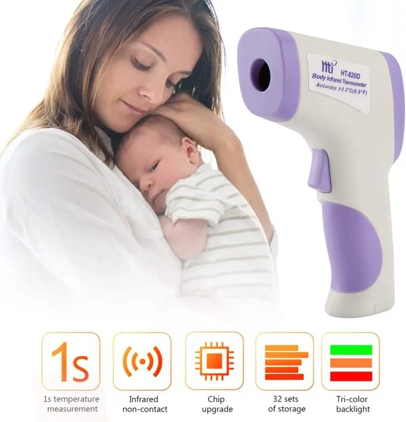 

2020 new Selling Baby Digital Thermometer Adult Child Forehead Gun Infrared Forehead Thermometer Infrared Thermometer