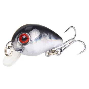 

Iscas artificiais plastic leurre peche 3cm/1.6g Mini crank bait top water whopper plopper minnow lure sahte yemler fishing rigs