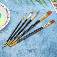 5 шт акварельные гуашь кисти для рисования тела Кисть для рисования нейлоновая шерстяная головка деревянная ручка для профессионального искусства аксессуары