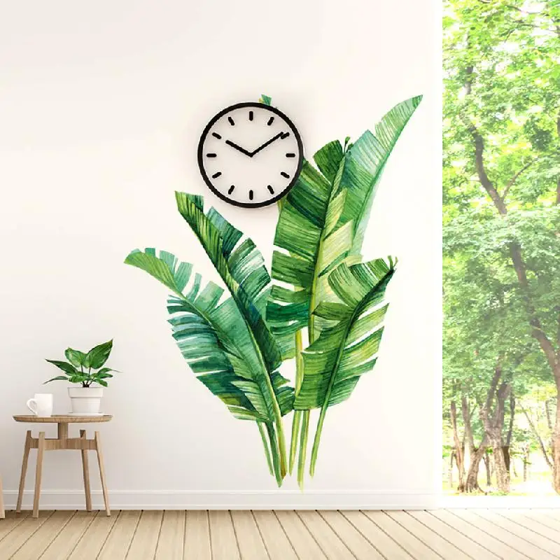 Removable 3D Green Plant Wall Stickers DIY Large Leaf Art Decoration Stickers Family Living Room Bedroom Removable 3D Green Plant Wall Stickers DIY Large Leaf Art Decoration Stickers Family Living Room Bedroom