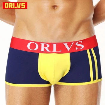 

ORLVS Brand Cotton Solid Sexy Men Underwear Best Sell Men Boxers For Men Breathable Soft Underwear Men