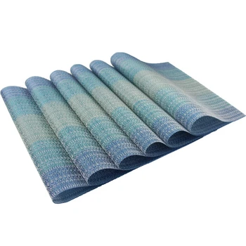 

Placemat,Washable Cross-Weave Non-Slip Insulation Placemat Table Mat Set Of 6 (6Pcs Placemats,Light Blue)