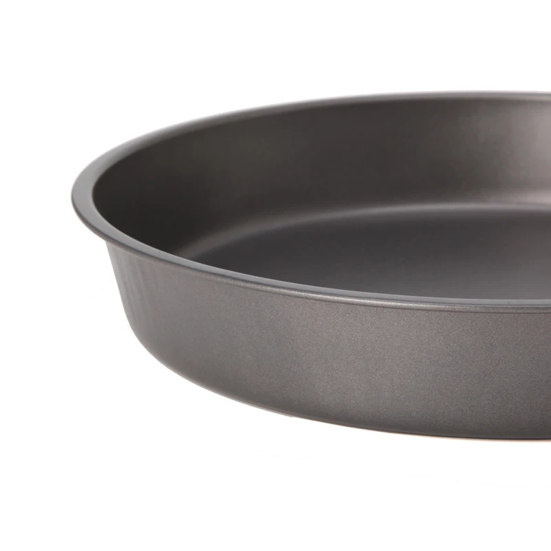 Round Deep Dish Pizza Pan Non-stick Pie Tray Baking Kitchen Tool 24cm Steel