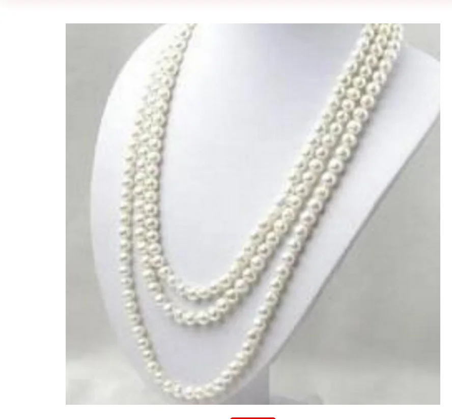 LONG 80 INCHES 7-8MM WHITE AKOYA CULTURED PEARL NECKLACE | Украшения и аксессуары