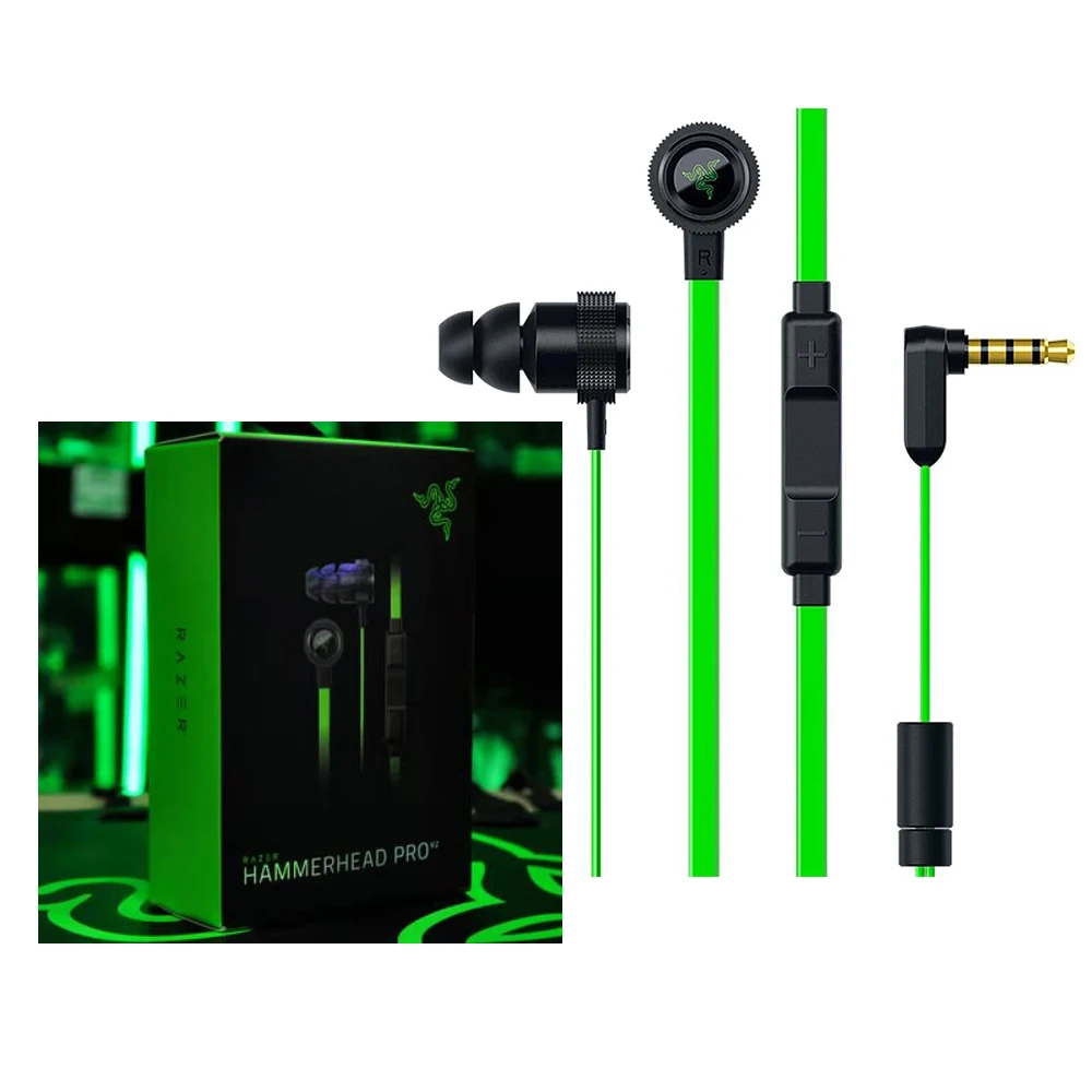 Wired Earphones For Razer Hammerhead Pro V2 In-ear Earphone With Mic  Headset Gaming Headset High Quanlity Wired Headphones - Earphones \u0026  Headphones - AliExpress