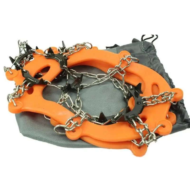 

Hot Sale 1 Pair x Ice Claw Delicate Design Anti Slip Spiked Grips Cleat Crampons Outdoor Fishing 11 Teeth Shoe Shoes Cover