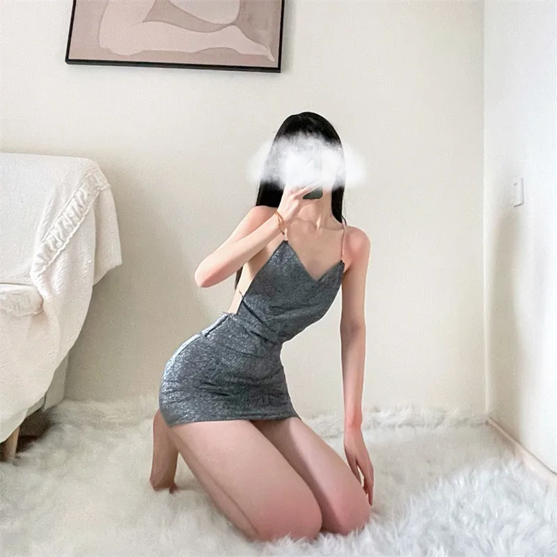 Woman Lingerie Erotic Backless Lace Cosplay Lingerie Clothes Transparent Dress Black Sexy Dress for Sex Underwear Lady Nightgown