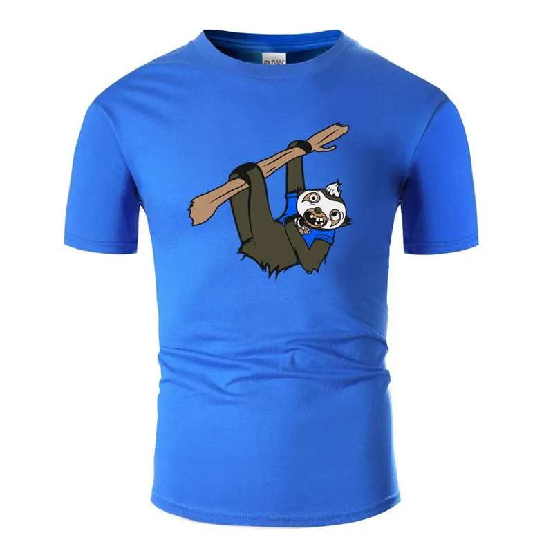 

Customize Funny Casual Sloth T-Shirt For Men Cotton Outfit Crew Neck Basic Solid Leisure Men And Women Tshirts Short-Sleeve