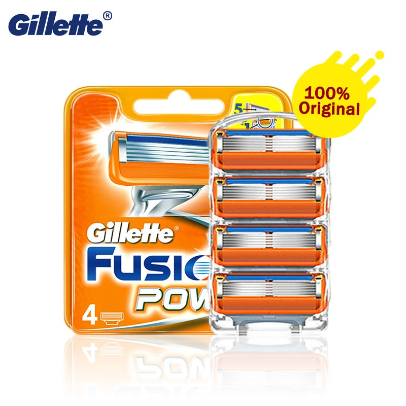 Лезвие для бритья Gillette Fusion5 Power оригинальное безопасное пятислойное лезвие