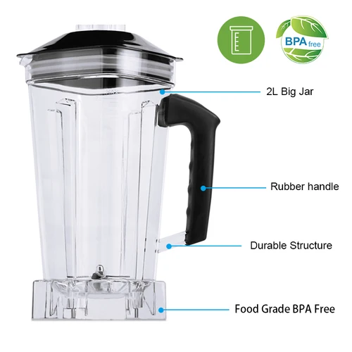 디지털 3HP BPA 프리 2L 자동 터치 패드 프로페셔널 블렌더 믹서 쥬서, 고출력 푸드 프로세서, 아이스 스무디, 과일 5