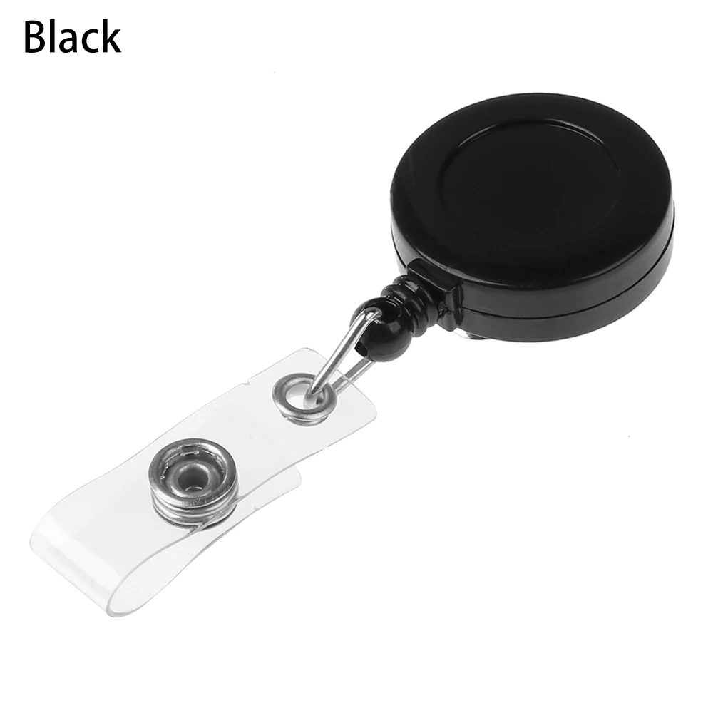 Style 1- black 1 шт., унисекс, ID значок, ремешок, бирка с именем, выдвижная катушка, тяга, брелок, держатель для карт, зажим для ремня, прочное кольцо для ключей, сумка, зажим для цепи - Цвет: Style 1- black