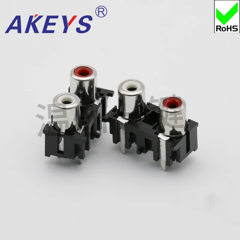 5 шт. AV cored гнездо RCA seat 2 отверстие PCB сварной разъем для аудио видео lotus AV2 8.4 6