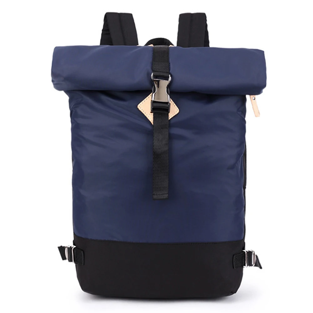 

Men School Fashion Casual Solid Travel Business Backpack Roll Case