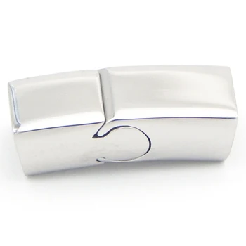 

single hole size: 3/4mm Stainless Steel Magnetic Clasp Leather Cord Clasps Magnet Lace Buckle DIY Jewelry Making Bracelet Supply