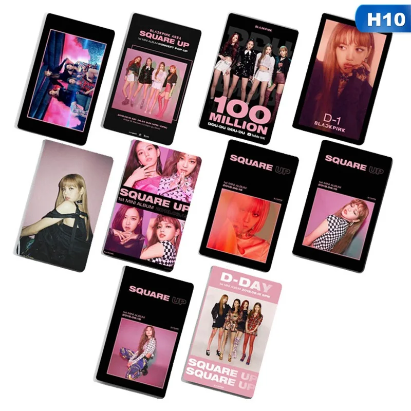 H10 10 шт./компл. KPOP BLACKPINK альбом квадратной вверх самодельная бумага Lomo карта наклейка фото карта наклейка Фотокарта - Цвет: H10