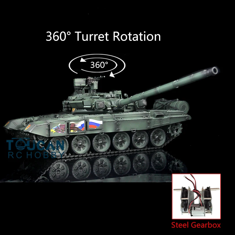 Henglong 1/16 зеленый TK 6 0 S пластиковый T90 RTR RC Танк 3938 360 турель стальной редуктор