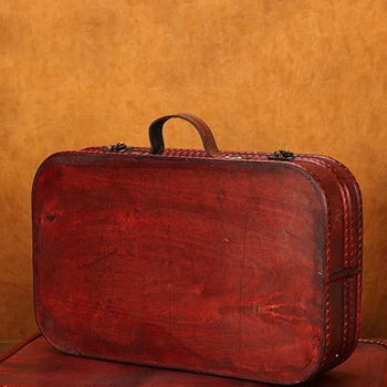 

Retro Jewelry Box Classical Desktop Vintage Storage Box Mirrored Dressing Box Wooden Window Dressing Cosmetic Case S