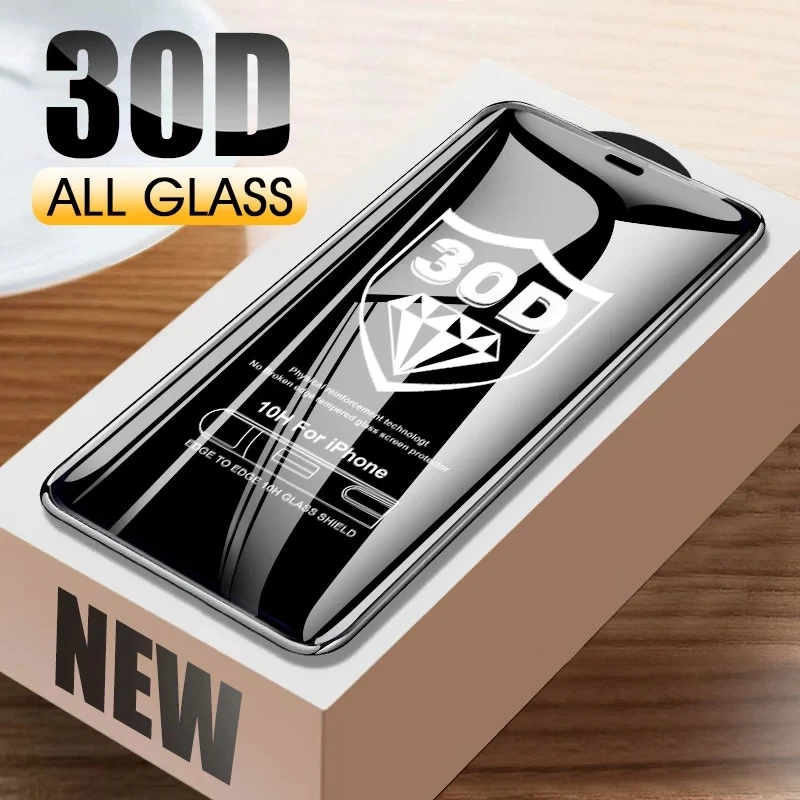 30d curvado vidro protetor para iphone 11 12 pro xs max x xr protetor de tela para iphone 6s 7 8 plus se 2020 filme temperado