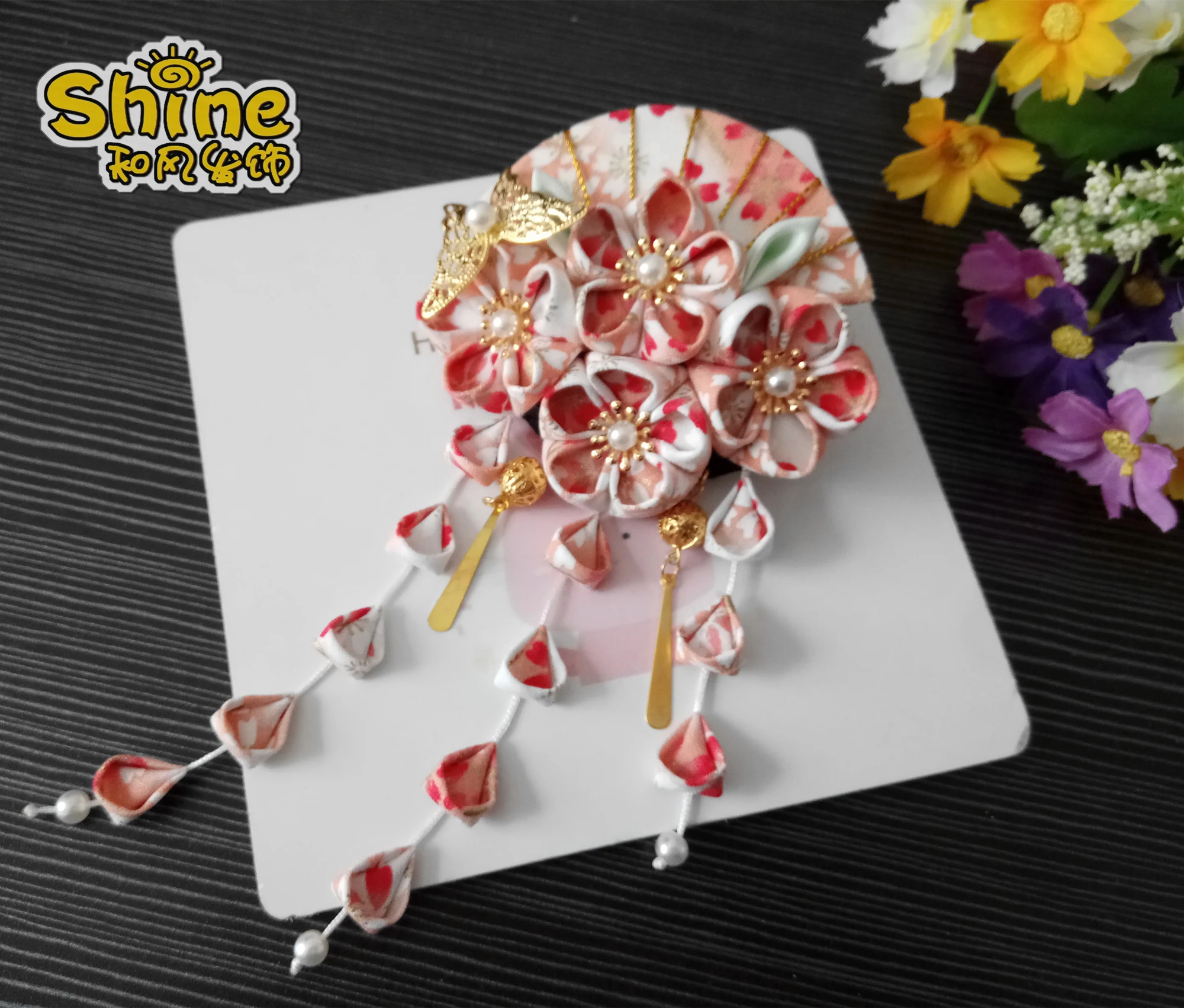 

Hot Sale Kimono Tassels Hairpin Woman Sakura Hair Accessories Bathrobe Headdress Beautiful Hand-made Headwear