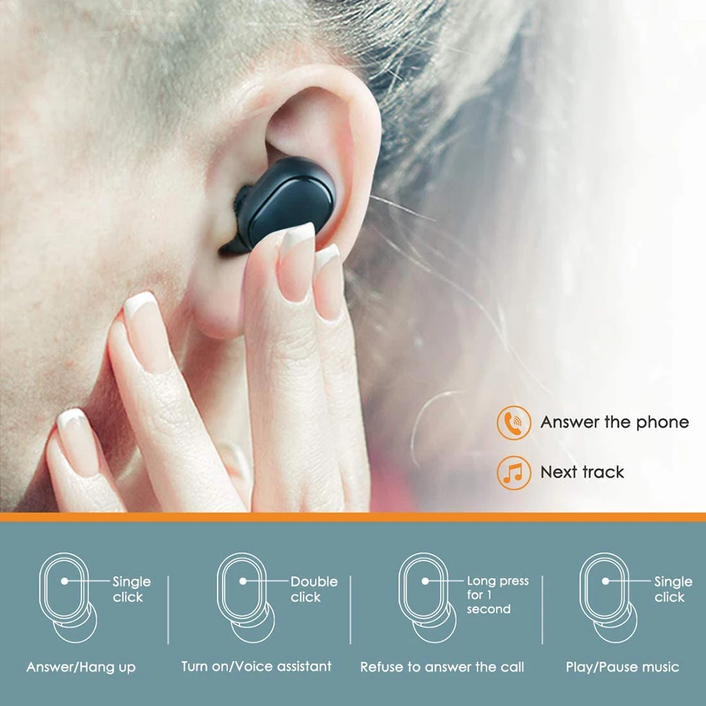Xiaomi Redmi Airdots 2 In Ear TWS Bluetooth 5.0 Earphone Bass Stereo Wireless Cancellation With Mic Handsfree Earbuds AI Control