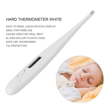 

White Digital Electronic Thermometer LCD Home & Baby Body Temperature Child Adult Household Temperature Gauge
