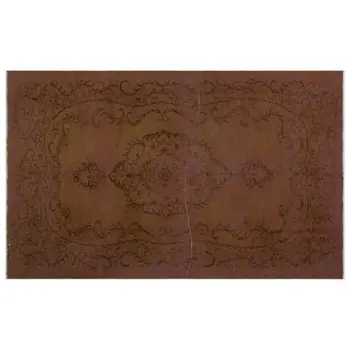 

Handmade Brown Vintage Overdyed Turkish Area Rug 165x261 Cm-5'5''X8'7''