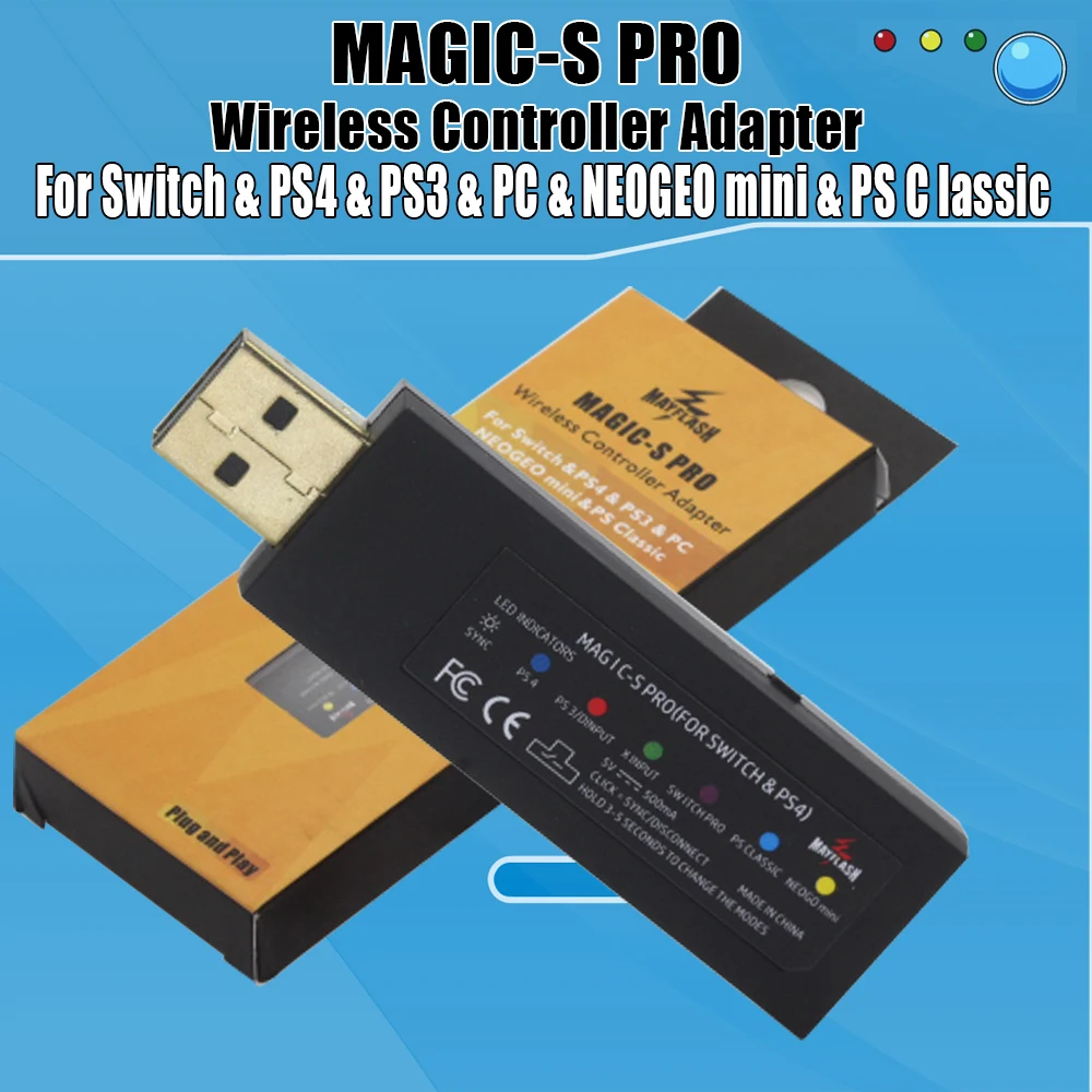 Беспроводной контроллер MayFlash MAGIC-S PRO для PS4/PS3/Xbox One S/360 Боевая палка адаптер Nintendo