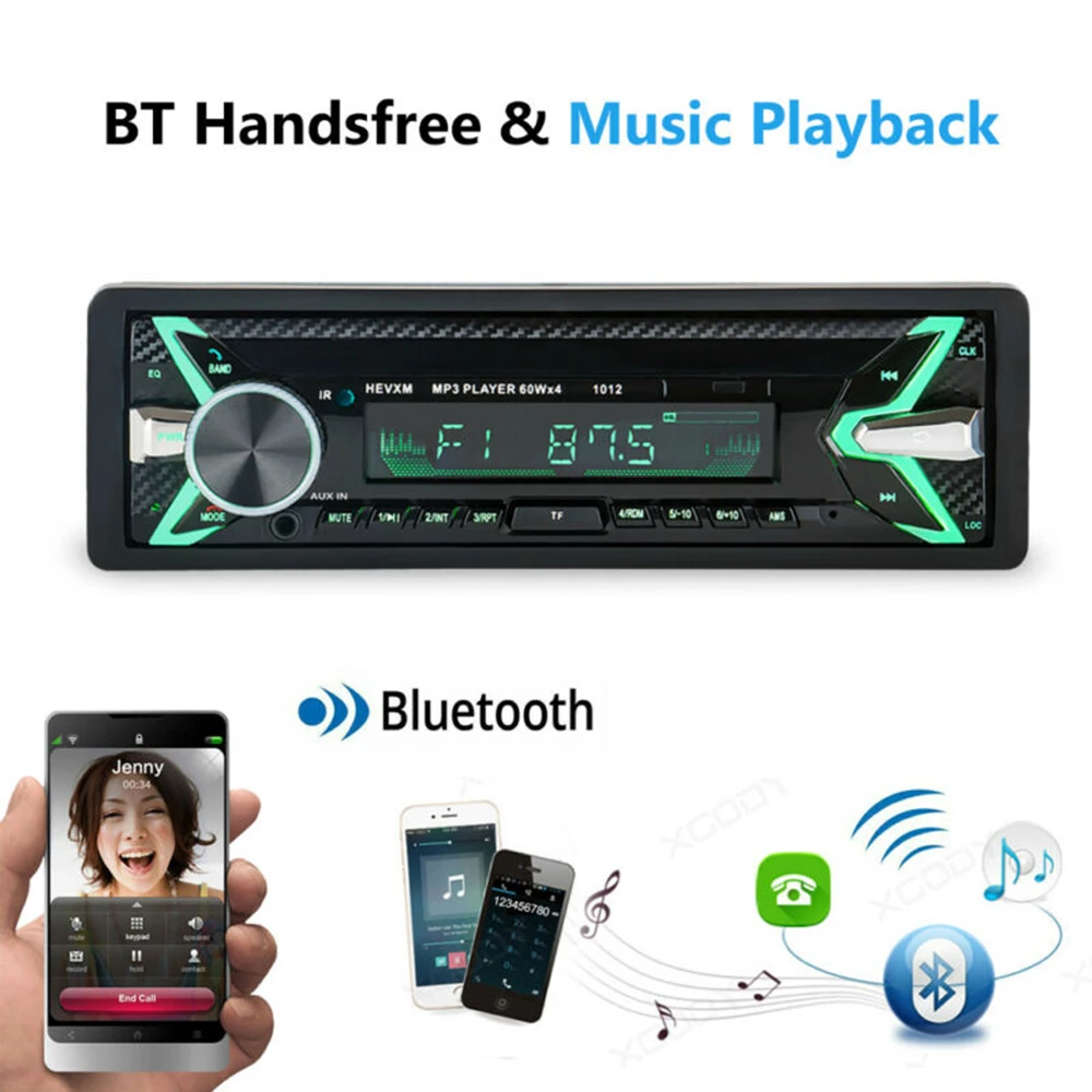 1Din автомобильный стерео аудио Радио MP3 плеер Bluetooth Авторадио автомобильный Радио стерео плеер Bluetooth " 12 в автомобильный стерео плеер