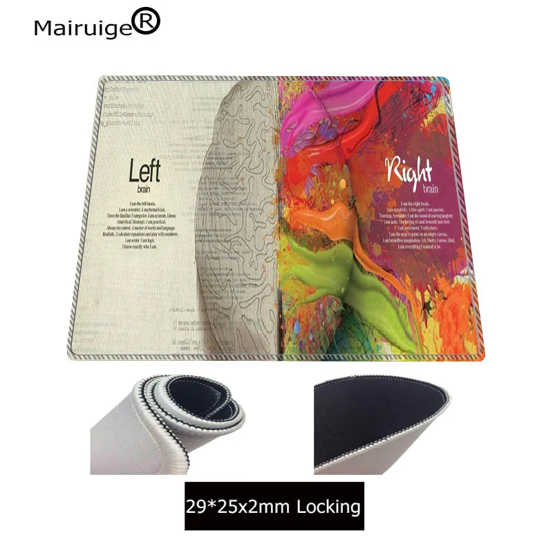  Left Brain Right Brain Speed Locking Edge Large Natural Rubber Mouse Pad Waterproof Game Desk Mouse