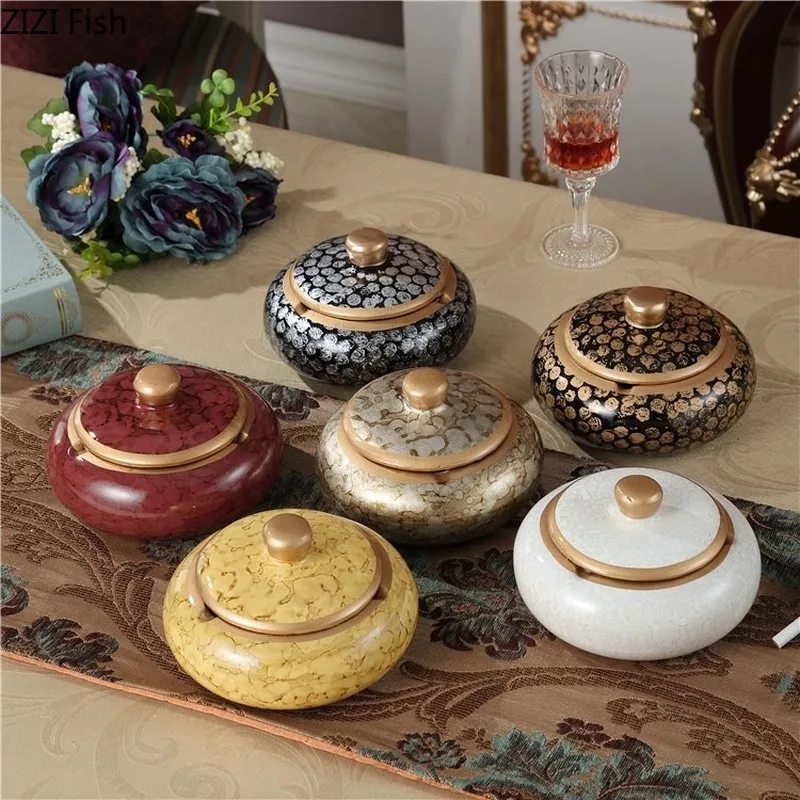 European Ashtray Ceramic Retro Fashion Creative Decoration Modern