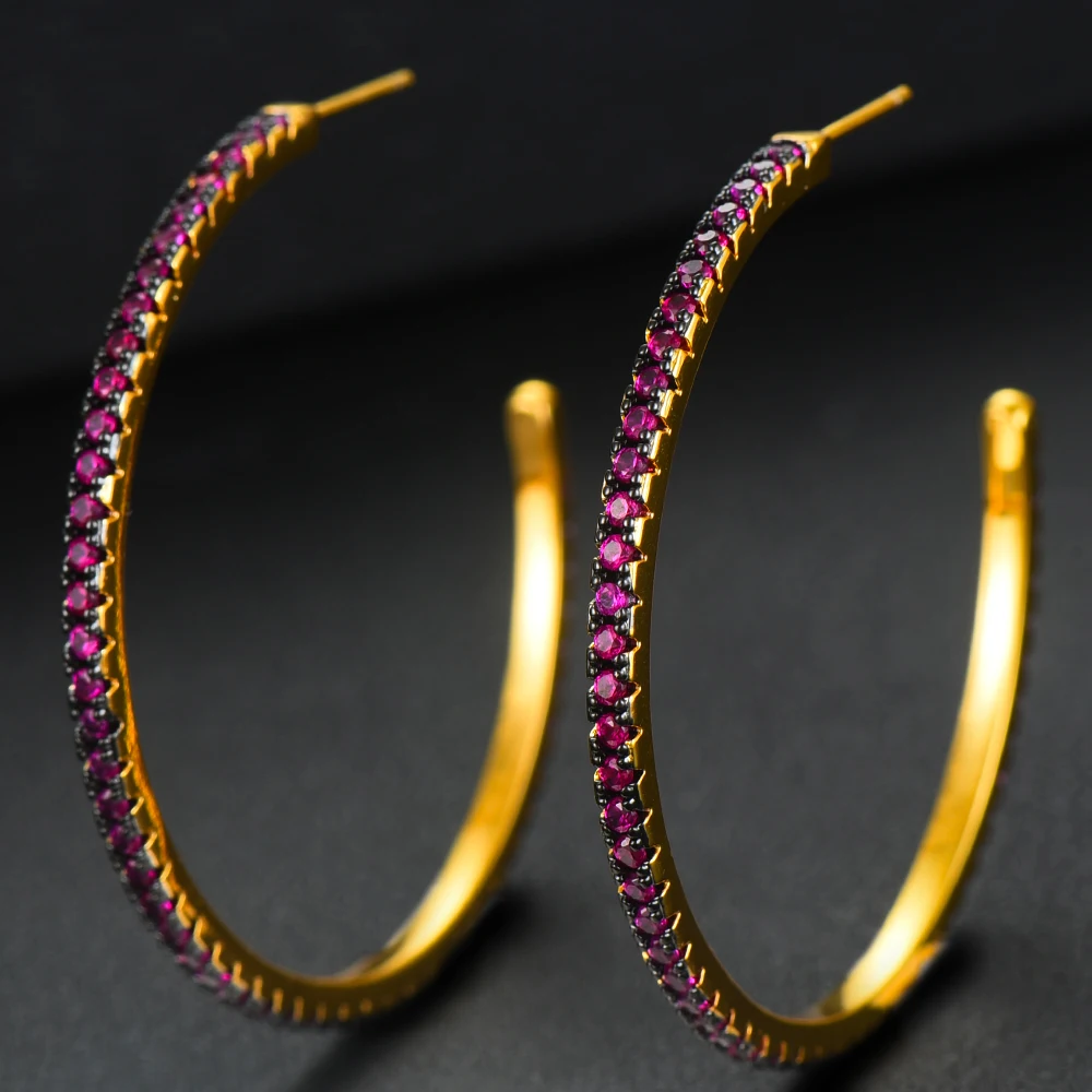 

GODKI 48mm Luxury regular Geometry Circle Trendy Cubic Zirconia Women Wedding Party Earring High Jewelry Addiction