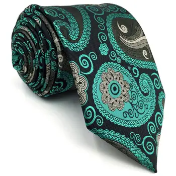 

D1 Paisley Multicolor Mens Necktie Classic Wedding Extra long size 63" Silk Novelty Dress Ties for male