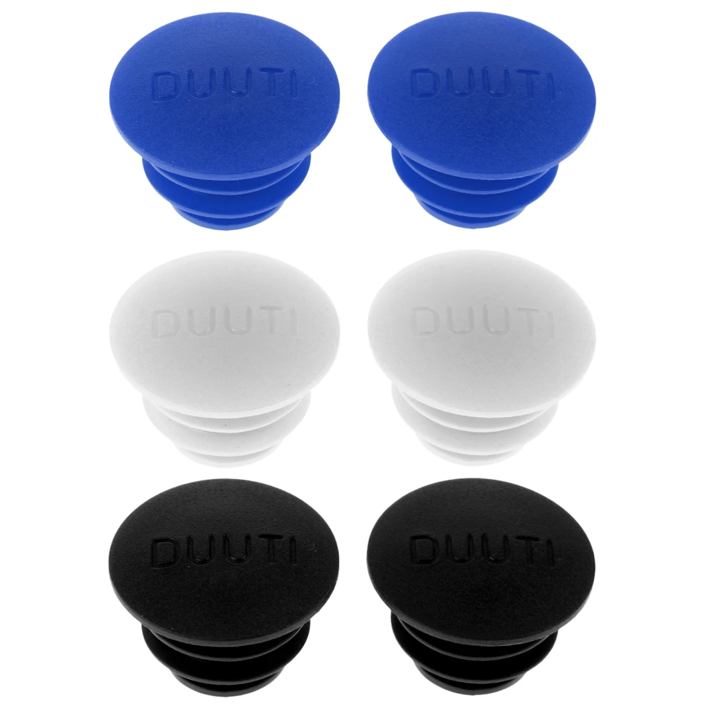 6PCS PE Handlebar End Plugs Caps Push-in Bike Bicycle Bar Grips Plugs Luminous 27mm