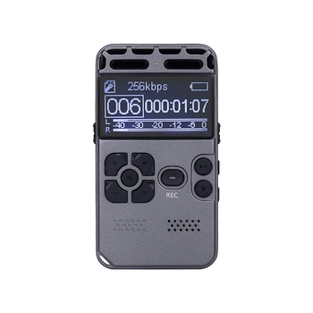

Professional HD Digital Voice Recorder One-button Record Noise Reducation Dictaphone USB Rechargeable 8G Capacity Recorder LCD