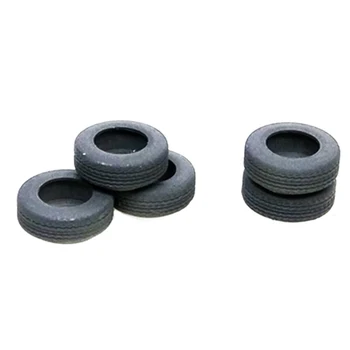 

5Pcs 1:87 HO Scale Simulation Big Truck Trail Side Sand Table Truck Tire - Black