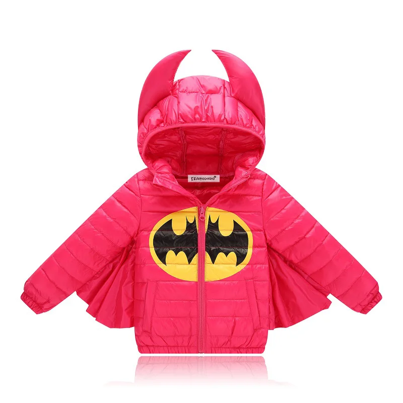 Модные осенне-зимние куртки для мальчиков, плащ в стиле Бэтмена, детская теплая верхняя одежда, пальто для девочек, куртка, пальто, детская одежда