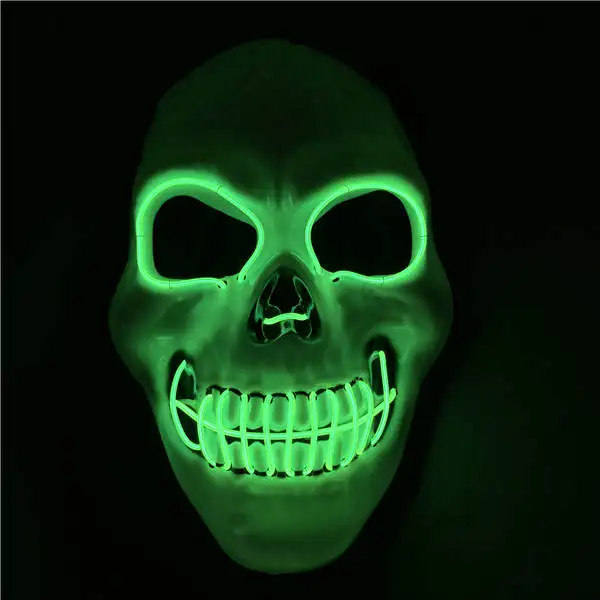 Маска на Хэллоуин СВЕТОДИОДНЫЙ маски с подсветкой Костюмные принадлежности для фестиваля Маскарад косплей вечерние представления светится в темноте - Цвет: G3