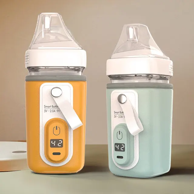 USB טעינת בקבוק מחמם תיק בידוד כיסוי חימום בקבוק למים חמים אביזרי נסיעות לתינוק נייד 1