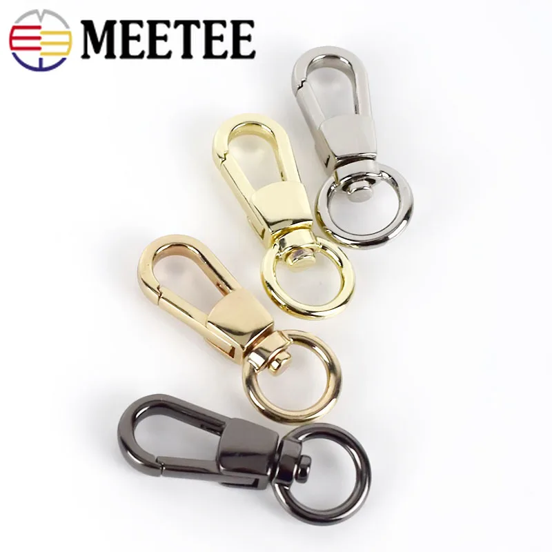 Meetee 5/10/20 шт. 11 мм сумки цепные пряжки металлическая кожа триггер кошелек ремешок