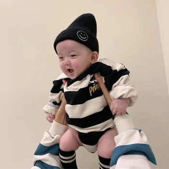 

autumn newborn infant baby boy girl romper warm long sleeve jumpsuit