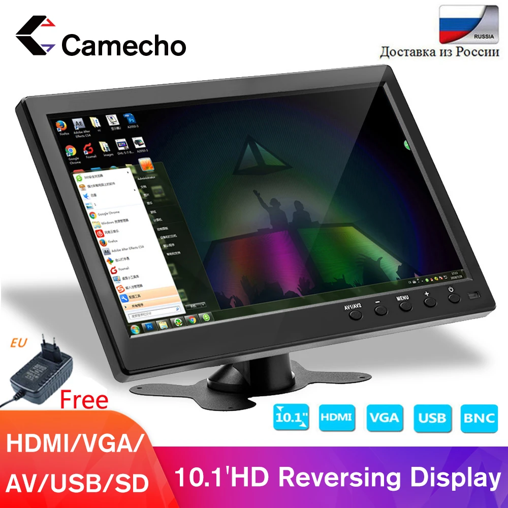 Camecho Hd車ヘッドレストモニターtft液晶hdデジタルスクリーンvga Av Usb Sdスリムuvコーティングpc テレビ Dvd プレーヤーのための監視 車 モニター Aliexpress