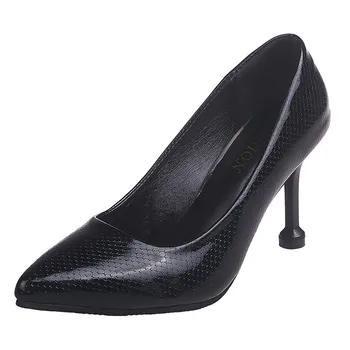 

Shoes Woman High Heel Solid Pointed Shallow Mouth Zipper Mid Heel Expensive Four Seasons Autumn Shoes Woman High Heel