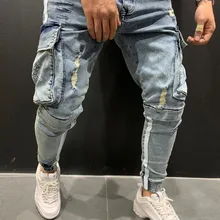 DIAOOAID, новинка, уличная одежда, мужские джинсы, обтягивающие байкерские джинсы, модные хип-хоп обтягивающие джинсы для мужчин, джинсовые обтягивающие мужские брюки из денима