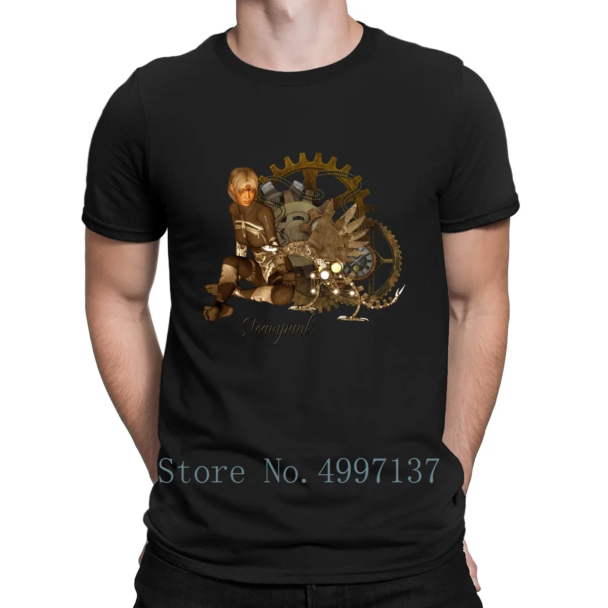 

Steampunk Women With Steampunk Dragon T Shirt Funny Casual Short Sleeve Summer Style Costume Printing Plus Size 3xl Shirt