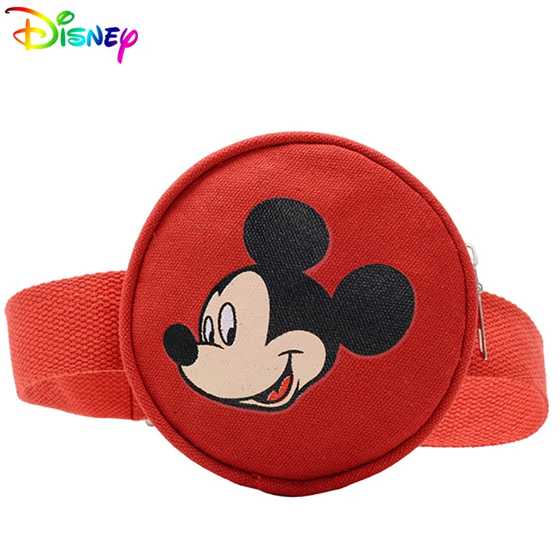 Disney Brand Baby Kids Mickey Mouse Crossbody Bags For Girls Cute Fashion Coin Purse Boys Cartoon Circular Small Packages Gifts