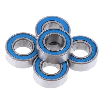 

5Pcs Blue Rubber Sealed Ball Bearings Usuable With Car Or Heli Like 4*8*3mm MR84RS MR84-2RS 4x8x3mm