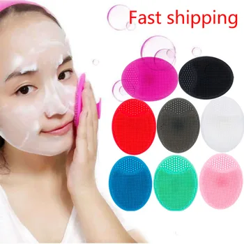 

9color Optional Face Cleaning Brush Silicone Washing Pad Exfoliating Dead Skin Removal Facial Skin Care Brush Scrub Cleansers